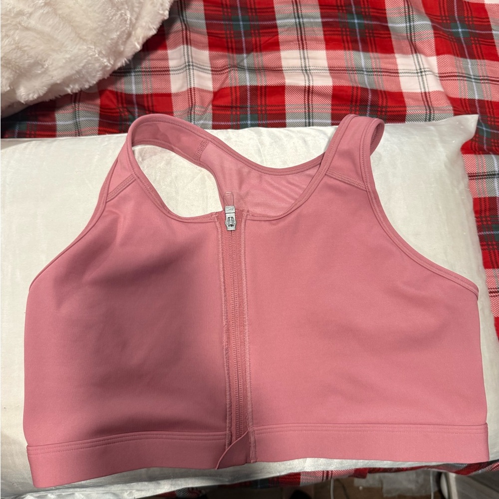 Nike Mauve  Zip-Front Sports Bra XL
